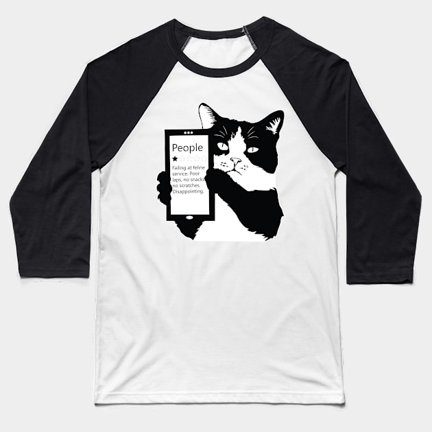 People One Star, Funny Cat Baseball T-Shirt by valiantbrotha